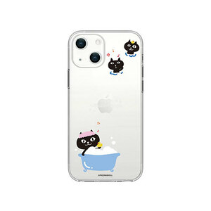 abbi FRIENDS 公式ライセンス品 ネコマンジュウソフトクリアケース for iiPhone 14 バスタイム 背面カバー型 ABF24209i14 /l