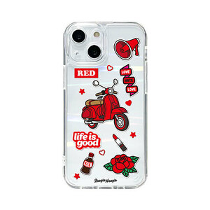 BOOGIE WOOGIE ブギウギ オーロラケース for iPhone 13 mini Red BW21992i13MNRD /l