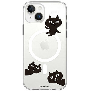 abbi FRIENDS アビィフレンズ 公式ライセンス品 ネコマンジュウMagSafe対応クリアケース for iPhone 15 仲良しトリオ ABF25340i15 /l