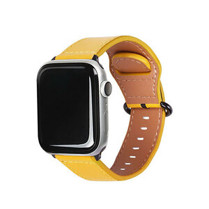 まとめ得 EGARDEN GENUINE LEATHER STRAP for Apple Watch 41/40/38mm Apple Watch用バンド イエロー EGD20600AW x [2個] /l