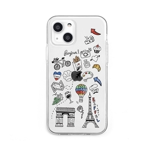 dparks ソフトクリアケース for iPhone 13 I LOVE PARIS DS21153i13 /l