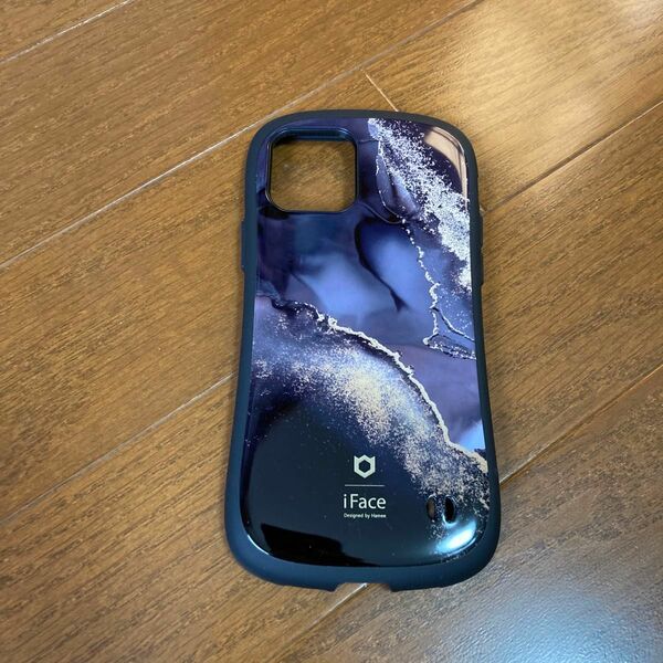 iFace First Class Marble iPhone 12/12 Pro ケース (アッシュブラック) 大理石柄