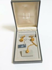 [ прекрасный товар ] Dunhill dunhill булавка для галстука запонки Gold Dunhill запонки булавка для галстука 
