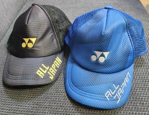 ★YONEX ALL JAPAN キャップ　黒と青の2セット、程度良好！★