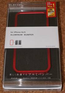 ☆新品★ELECOM iPhone 5s/5/SE アルミバンパー レッド