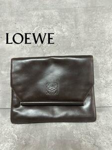 激レア ロエベ LOEWE ショルダーバッグ クラッチバッグ ブラウン