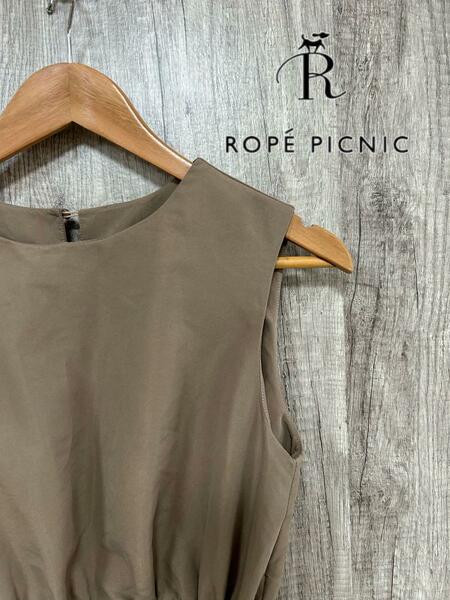 ROPE PICNIC ロペピクニック ワンピース ベージュ ノースリーブ