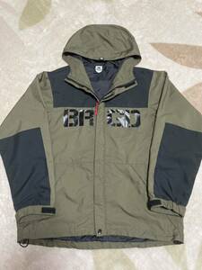 バスブリゲード マウンテンジャケット BASS BRIGADE マウンテンパーカー BRGD Logo Mountain Jacket sizeM BLMJ01 オリーブ/ブラック