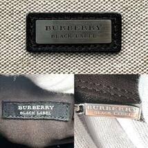 《極美品》BURBERRY BLACK LABEL メンズ ビジネス ショルダーバッグ レザー キャンバス グレー 斜め掛け バーバリーブラックレーベル_画像10