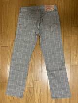 ☆中古美品 LEVIS リーバイス 505 千鳥格子 オーバーチェック柄 ストレートパンツ W30 L33 _画像3