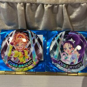 プリキュアライブ　缶バッジ　キュアブライト&キュアウィンディ