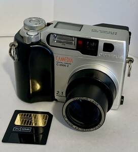 ☆実用・動作品☆オリンパス OLYMPUS CAMEDIA C-2000 Z カメディア デジカメ 単三電池仕様 シャッターフラッシュok!スマートメディア32MB付