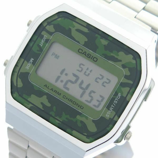 チープカシオ CASIO 腕時計 A168WEC-3 カモフラシルバー 未使用品