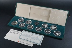 (248)外国貨幣カナダ1988年カルガリーオリンピックプルーフ貨幣セット未使用 銀貨20ドル10枚 SV925 記念コイン ロイヤルカナディアンミント