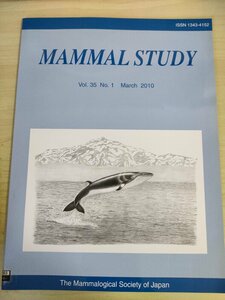 哺乳類の研究/MAMMAL STUDY 2010 Vol.35 No.1 日本哺乳類学会/野生アメリカミンクの遺伝的変異と個体群構造/イタチ/生物学/洋書/B3227096