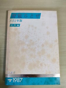 要覧ちとせ 資料編 62年版 千歳市/人口動態/産業構成/農業/林業/水産業/工業/商業/電気/都市計画/住宅/公害/保健/国鉄高架/労働/B3227125