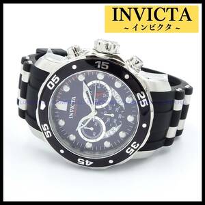 【新品・送料無料】インビクタ INVICTA 腕時計 メンズ クォーツ クロノグラフ カレンダー PRO DIVER 40476 シリコンバンド ブラック