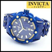 【新品・送料無料】インビクタ INVICTA 腕時計 メンズ クォーツ ブルー カレンダー SEA SPIDER 43845 ポリウレタンバンド_画像1