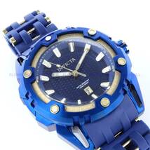 【新品・送料無料】インビクタ INVICTA 腕時計 メンズ クォーツ ブルー カレンダー SEA SPIDER 43845 ポリウレタンバンド_画像4