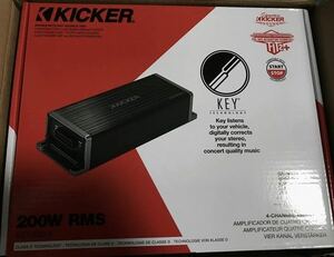 kicker Key200.4 アンプ内蔵プロセッサー DSP 音響補正機能 クロスオーバー イコライザー　実働中古品　美品