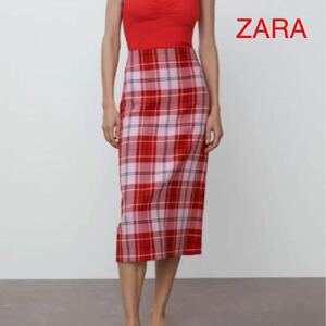 ザラ・タータンチェックタイトスカート/zara