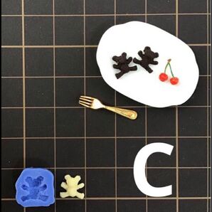 立体くまちゃん型C シリコンモールド ミニチュア ハンドメイド