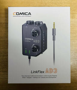 【美品】Comica LINKFLEX.AD3マイクプリアンプ2チャンネル マイクミキサー ファンタム電源 リアルタイムモニタ XLR / 3.5 mm/6.35mm iPhone