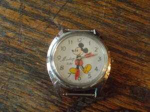 昭和レトロ ミッキーマウス 腕時計 ベルトなし 電池切れ 現状品