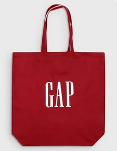 【送料込・新品】 GAP ロゴ エコバッグ レッド