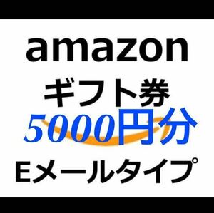 未使用　番号通知　Amazonギフト券 5000円分　メールタイプ　送料無料(番号通知) アマギフ　アマゾン　