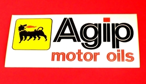 Agip ステッカー ③ アジップ motor oils オイル