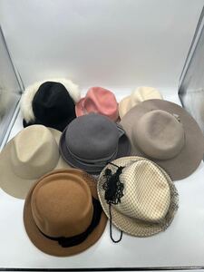 【美品】CA4LA カシラ 帽子 ハット ファッション小物 グレー ベージュ ブラック ブラウン レディース 