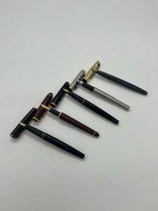 万年筆5本まとめ ペン先 14K刻印 PARKER パーカー Mont Blanc モンブラン PLATNUM 文房具 ゴールド系 シルバー系