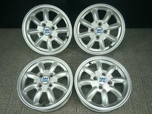 ☆ミラ ジーノ L700S ミニライト アルミホイール 14x4.5J 4H 100 シルバー 4本セット MINILITE 42611-97231-000