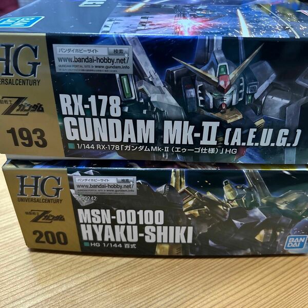 1/144HGのガンダムマークⅡエゥーゴ(193)と百式(200)のセットになります。