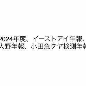 2024年度、イーストアイ年報、大野年報、小田急クヤ検測年報