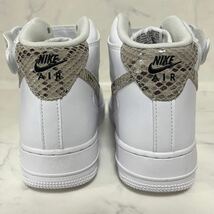 ★送料無料★【新品 レア】w27.5cm Nike Air Force 1 Mid White ナイキ ウィメンズ エアフォース ミッド ホワイト サンドドリフト スネーク_画像5