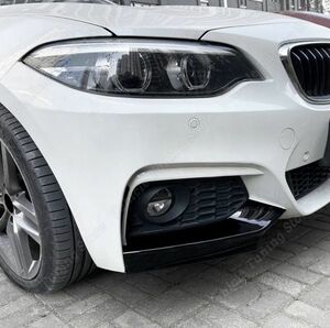 【送料無料】フロントバンパー リップスポイラー ブラック BMW F87 M2 F22 F23 Mスポーツ 2014-2022