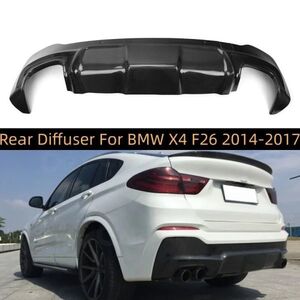 【送料無料】 リアバンパー ディフューザー 未塗装 ブラック BMW X4 F26 Mスポーツ 2014-2017 リア スポイラー カナード ブレード