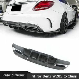 【送料無料】 リアバンパー ディフューザー ブラック タイプ2 ベンツ Cクラス W205 S205 2015-2020 リア スポイラー カナード ブレード