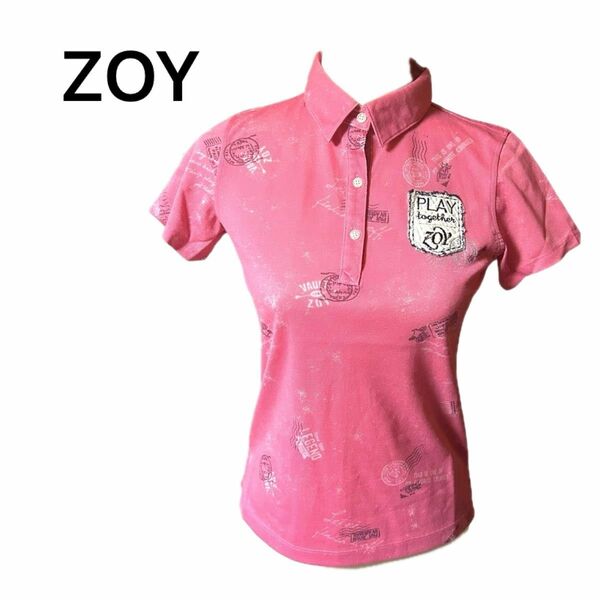 ZOY ゾーイ レディース ゴルフ ピンク 半袖ポロシャツ 36