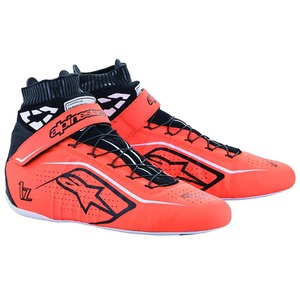 alpinestars( Alpine Stars ) racing shoes TECH-1 Z V2 SHOES( size USD:7.5) 4512 ORANGE FLUOBLACK WHITE[FIA8856-2018 official recognition ]