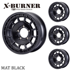 Motor Farm モーターファーム アルミホイール X-BURNER(クロスバーナー) 16x6.0J 5H/139.7 -5 マットブラック (4本セット)