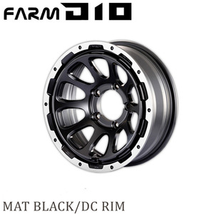 Motor Farm モーターファーム FARM D10 (ファーム ディ テン) 16x5.5J 5H/139.7 -25 マットブラック ＤＣリム (１本)