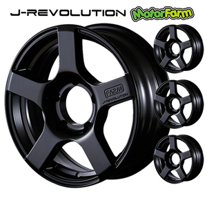 Motor Farm モーターファーム J-REVOLUTION (ジェイ レボリューション) 16x5.5J 5H/139.7 +20 マットブラック 【５本セット】