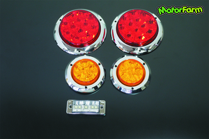 Motor Farm モーターファーム 汎用 LEDテールランプセット(L) メッキリング