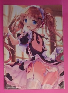 オリジナル イラストカード 美少女 限定 2022 メロンブックス みけおう メイド ツインテール 下着