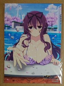 閃乱カグラ NewWave Gバースト 2L 銀塩 ブロマイド 紫 八重樫 南 チャリンコ狐 イラストカード くじ 限定