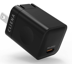 新品　CLIENA 急速充電器 PD対応 20W 新規格PPS(Programmable Power Supply) 折り畳み式プラグ USB-C ×1ポート