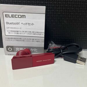 601i1010 エレコム Bluetooth ヘッドセット USB Type-C(充電端子) 1 レッド LBT-HSC20シリーズ